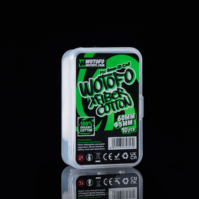 Wotofo Algodón xfiber para bobina de identificación 5 mm de espesor 10 piezas | Wotofo Vape Pods R226348