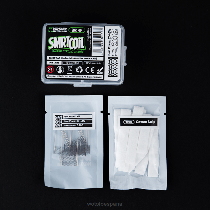 Wotofo SMRT conjunto de malla y algodón pnp frío nexmesh | Wotofo Vape Review R226317