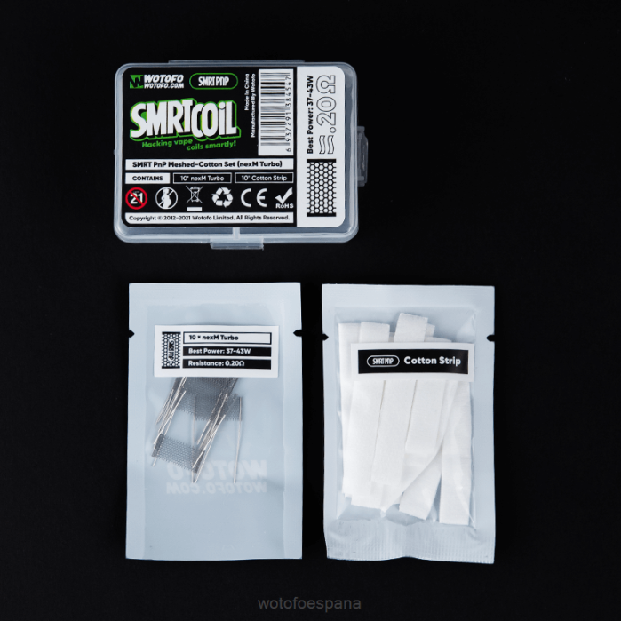 Wotofo SMRT conjunto de malla y algodón pnp frío nexmesh | Wotofo Vape Review R226317