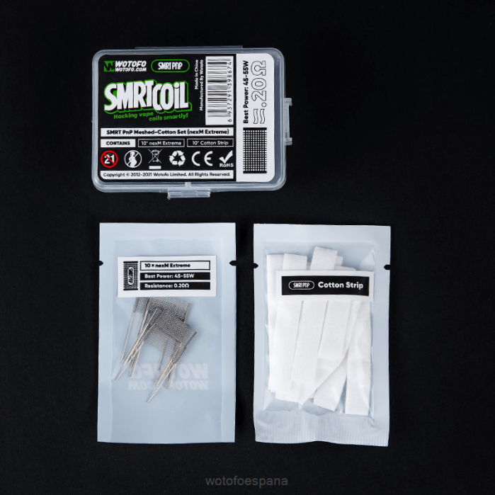 Wotofo SMRT conjunto de malla y algodón pnp frío nexmesh | Wotofo Vape Review R226317