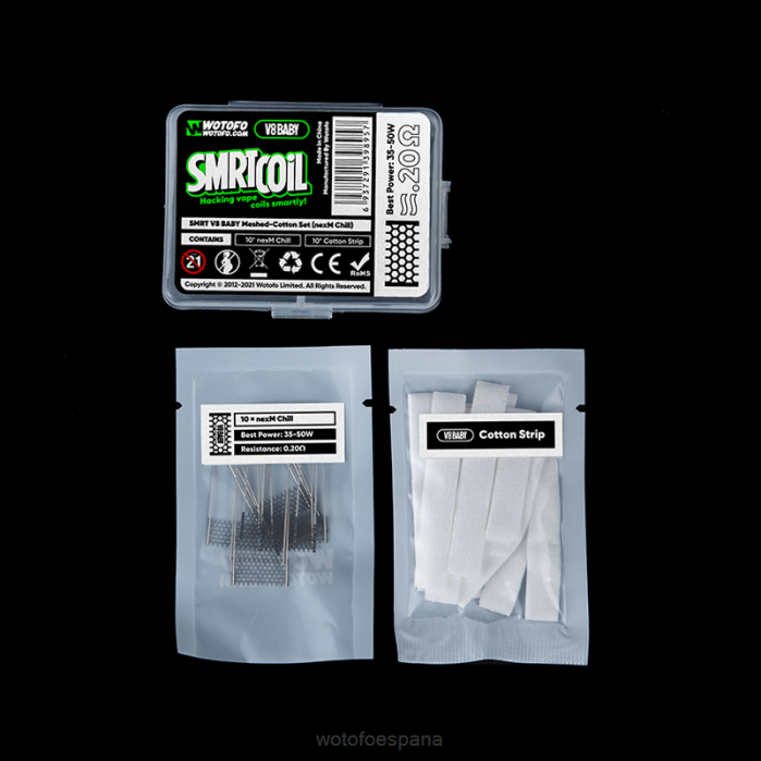Wotofo SMRT conjunto v8 baby de malla y algodón frío nexmesh | Wotofo Madrid R226352