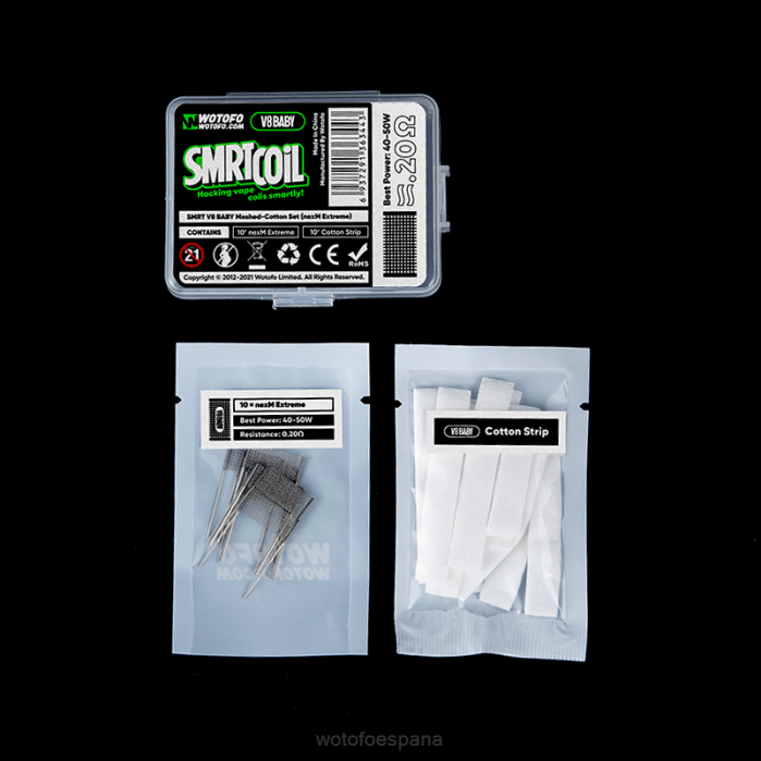 Wotofo SMRT conjunto v8 baby de malla y algodón nexmesh extremo | Wotofo Cigarro Eletronico R226369