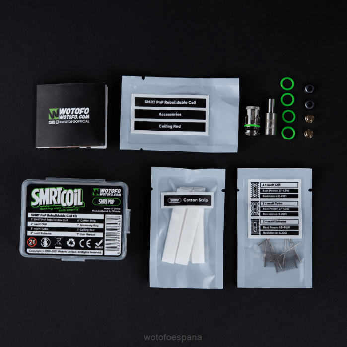 Wotofo SMRT kit de bobina reconstruible kit pnp inteligente | Wotofo Vape Pods R226318
