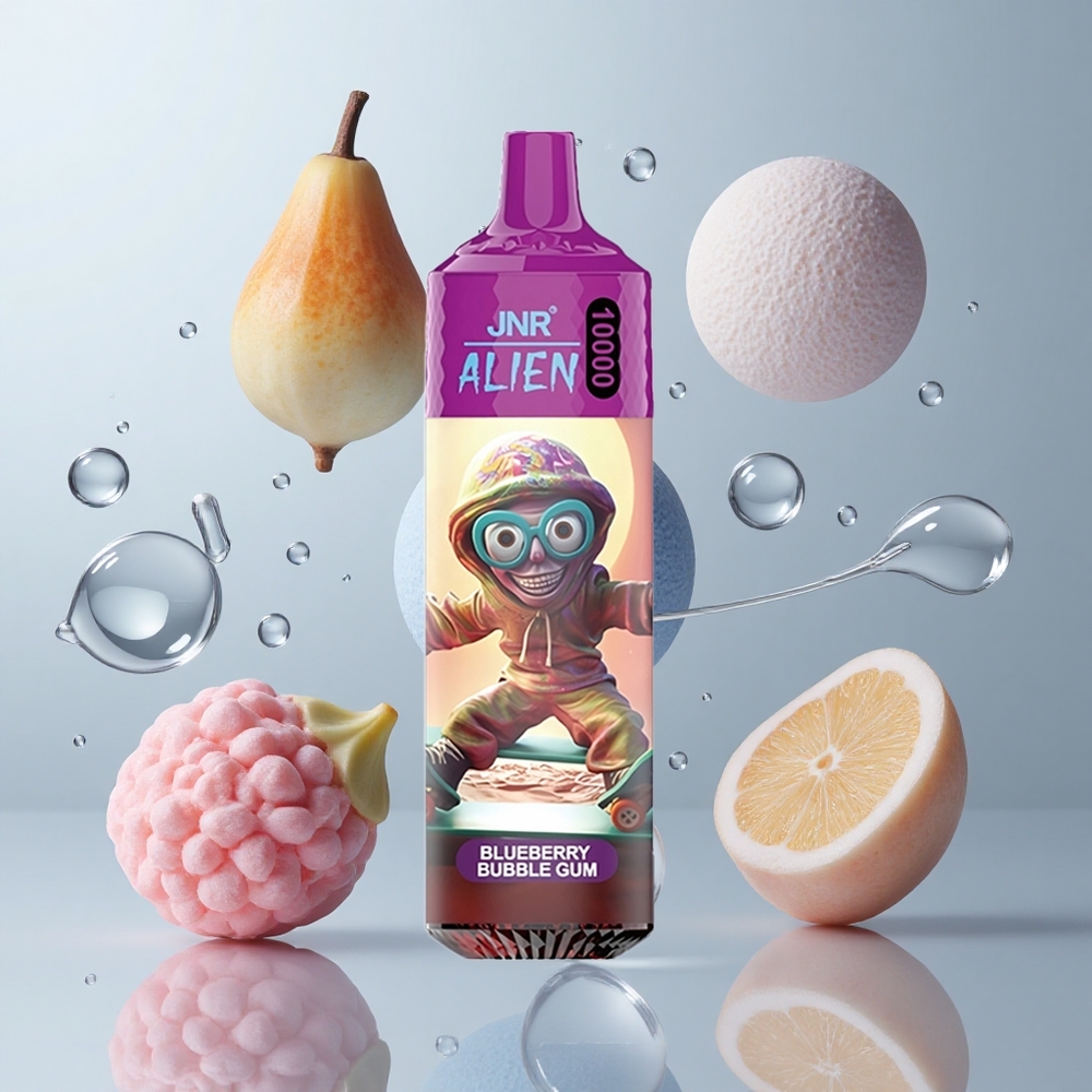 Chicle de Arándano JNR Alien 10000 Caladas con Batería de 850mAh y Carga Rápida Type-C