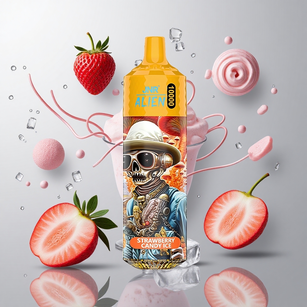 Fresa Caramelo Hielo JNR Alien 10000 Caladas 20ml Tipo-C Rápida Carga