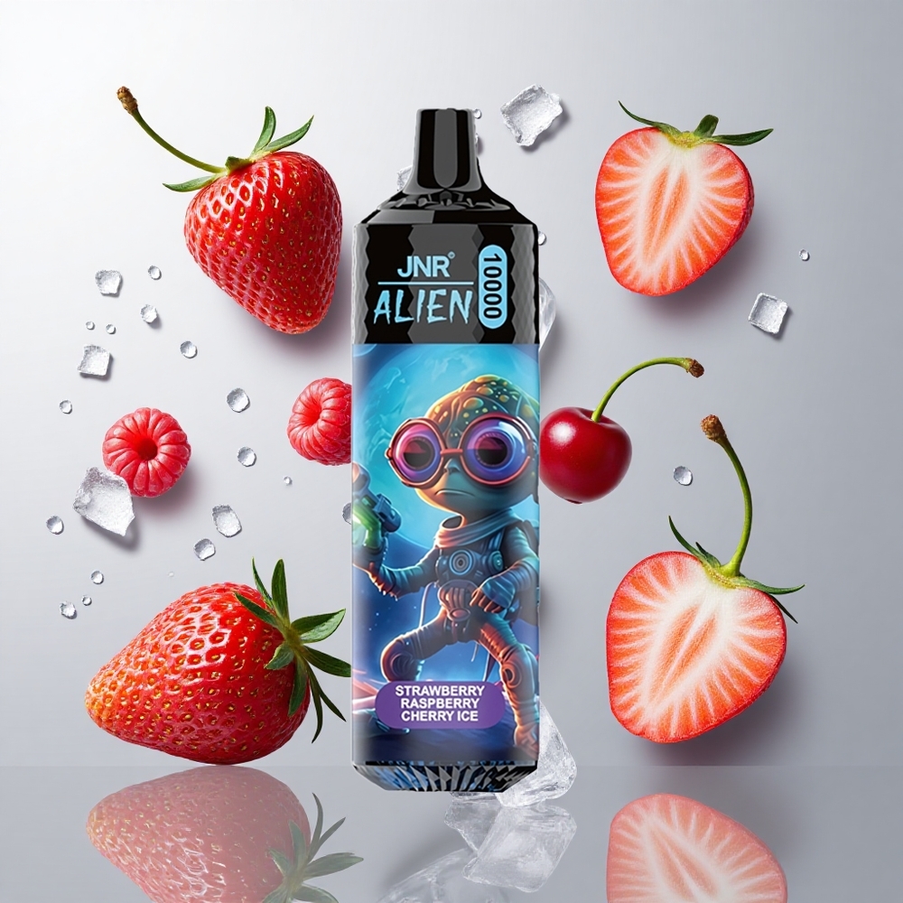 Fresa Frambuesa Cereza Hielo JNR Alien 10000 Caladas 20ml LED RGB
