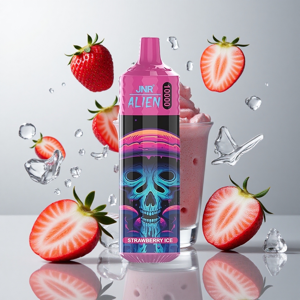 Fresa Helada JNR Alien 10000 Caladas 20ml E-líquido Tipo-C Carga Rápida