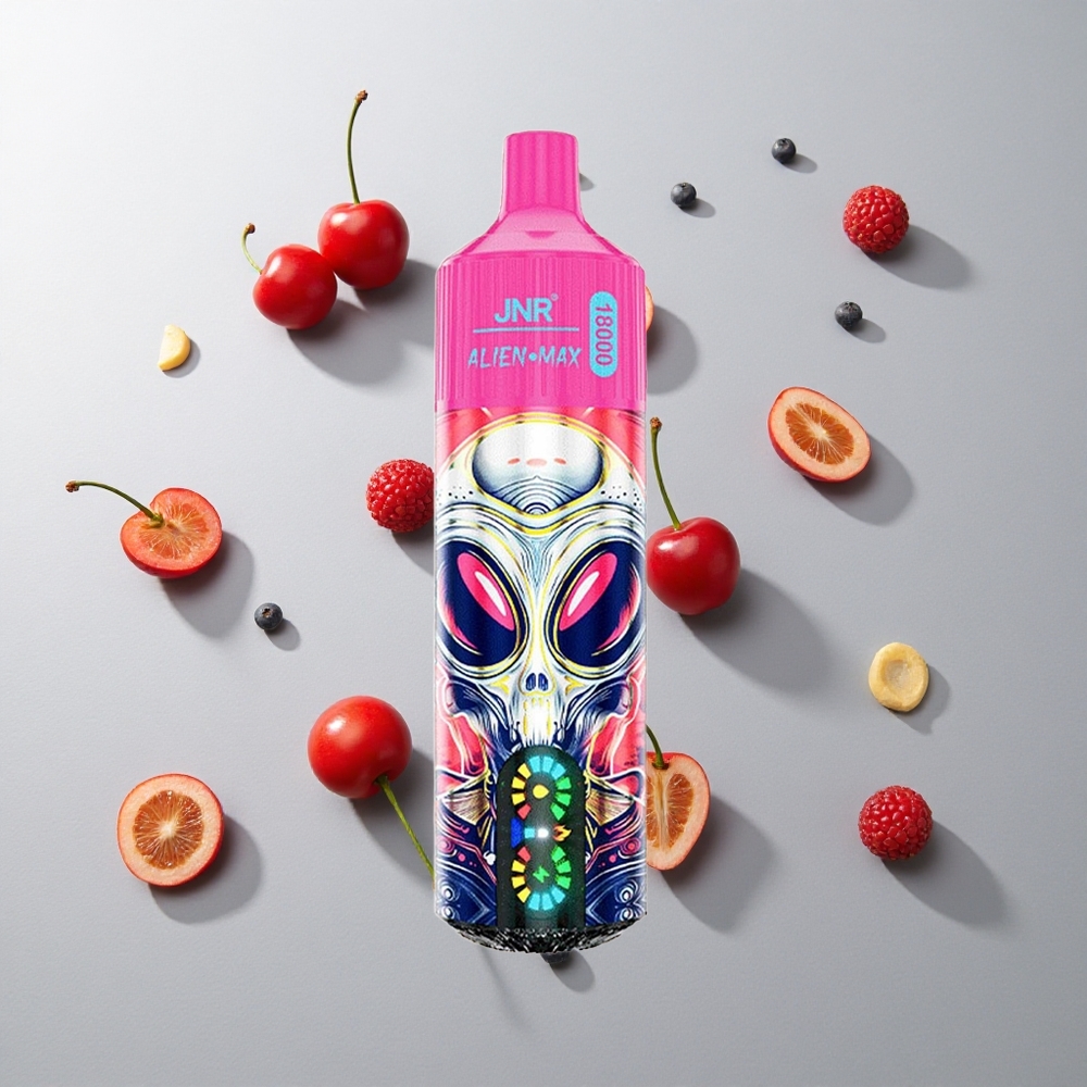 Cereza y Baya JNR Alien Max 18000 Caladas Pantalla LED Inteligente y Doble Malla Dual Core
