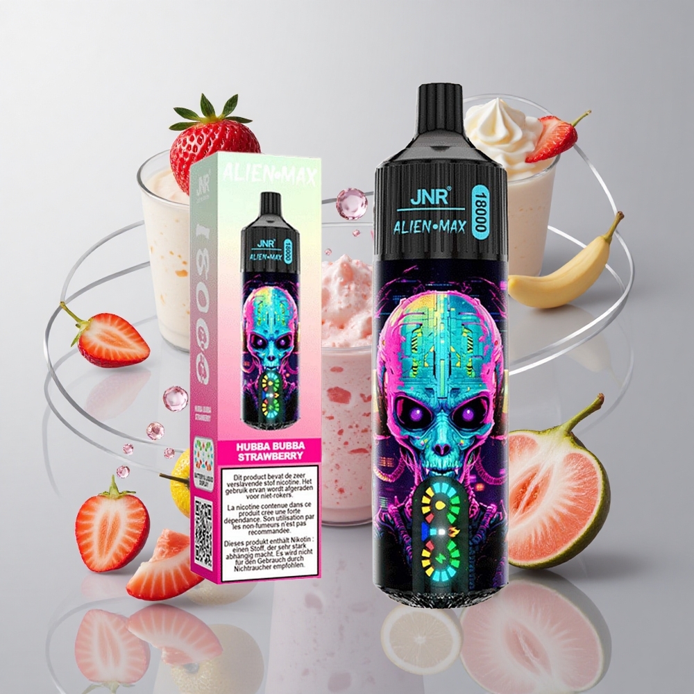 Fresa Hubba Bubba JNR Alien Max 18000 Caladas Pantalla LED Inteligente y Doble Bobina de Malla