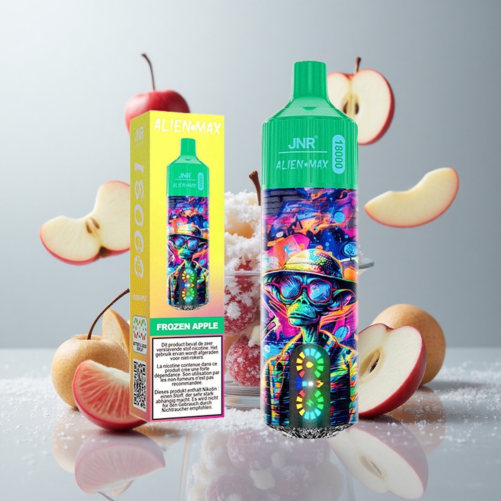 Manzana Helada JNR Alien Max 18000 Caladas Pantalla LED Inteligente Carga Rápida Tipo-C