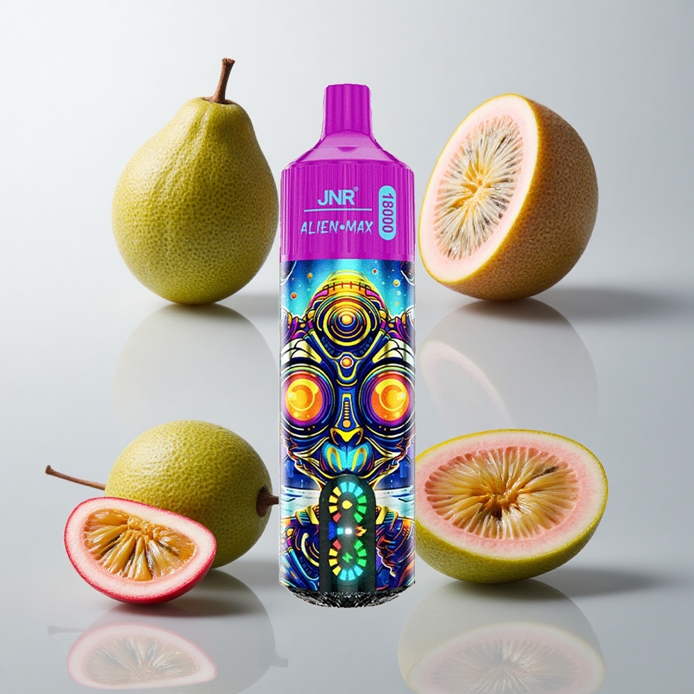Maracuyá Fruta de la Pasión Guayaba JNR Alien Max 18000 Caladas Pantalla LED Inteligente Tipo-C Carga Rápida