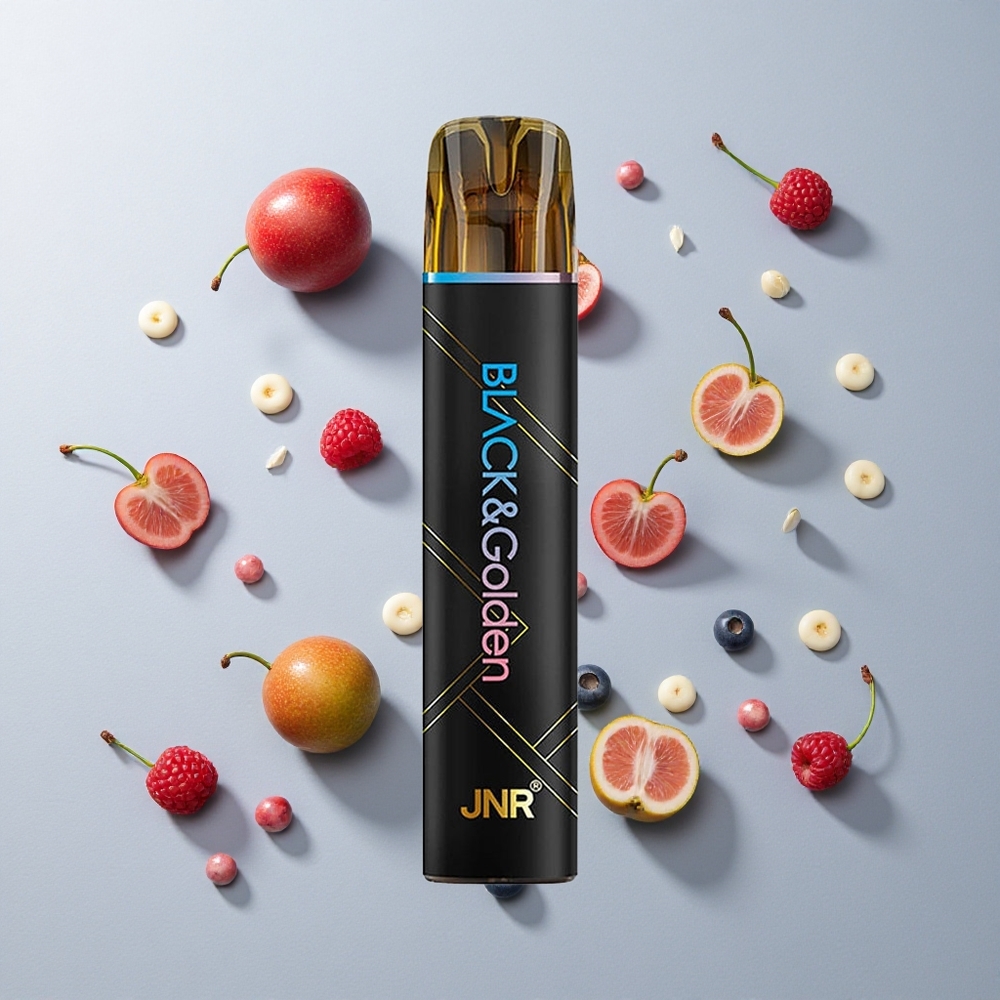 Frambuesa Azul Cereza JNR Black&Golden 800 Caladas Sin Carga 2ml