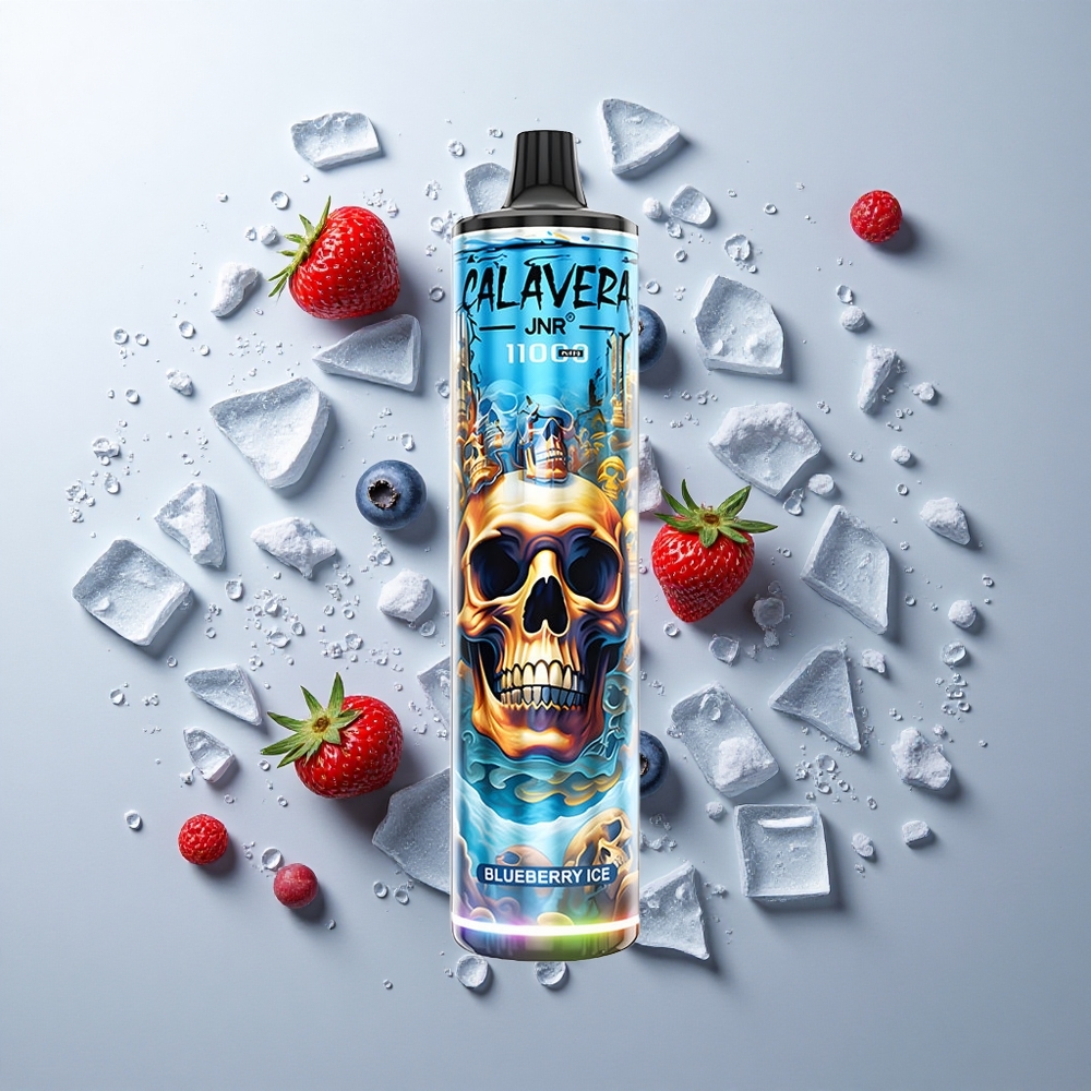 Arándano Azul Helado JNR Calavera 11000 Caladas Tipo-C Recargable 21ml
