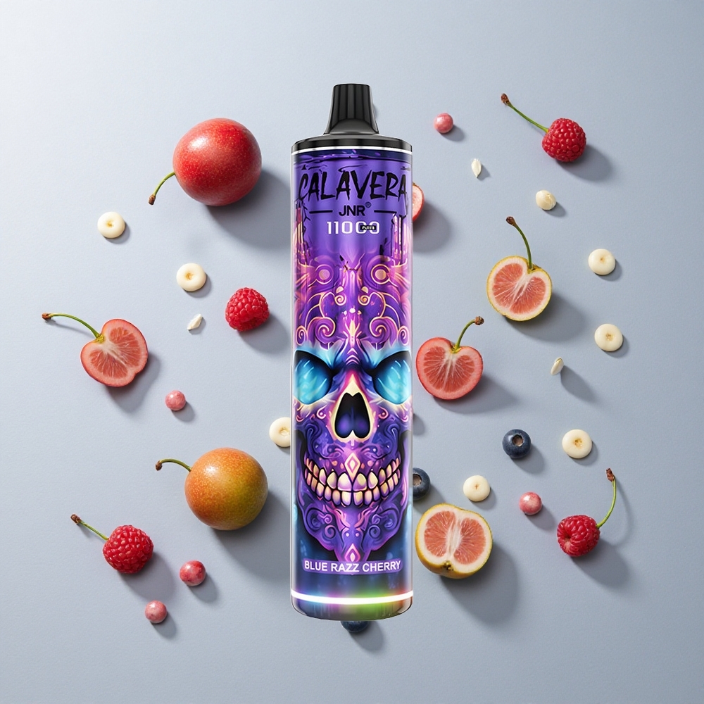 Frambuesa Azul Cereza JNR Calavera 11000 Caladas Tipo-C 850 mAh
