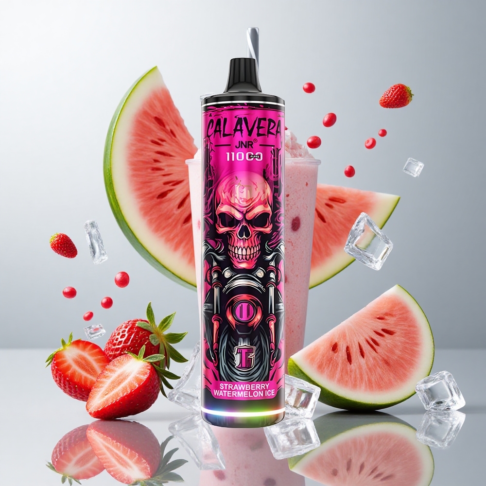 Fresa Sandía Hielo JNR Calavera 11000 Caladas Tipo-C Recarga 21ml
