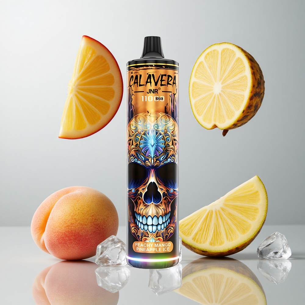 Melocotón Mango Piña Hielo JNR Calavera 11000 Caladas Resistencia Malla 1.0ohm Capacidad Batería 850mAh