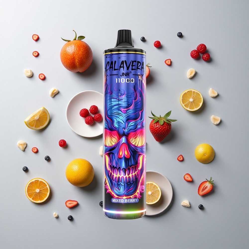 Mezcla de Bayas JNR Calavera 11000 Caladas Batería 850mAh Tipo-C