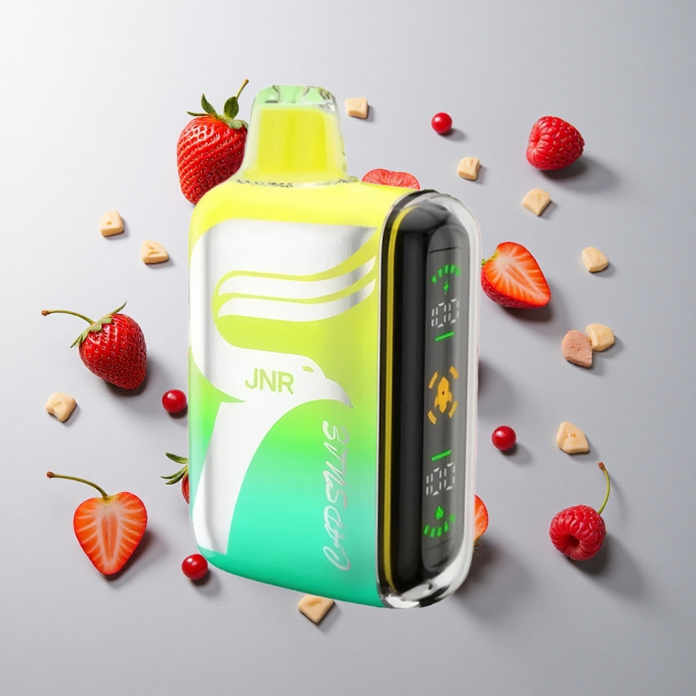 Fresa Frambuesa Cereza JNR Capsule 15000 Caladas Dual Malla Coil 20ml