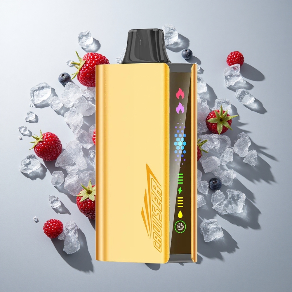 Mora Helada JNR Cruiser 12000 Caladas Sin Carga Vape Desechable con Pantalla Animada y Cuerpo de Aluminio