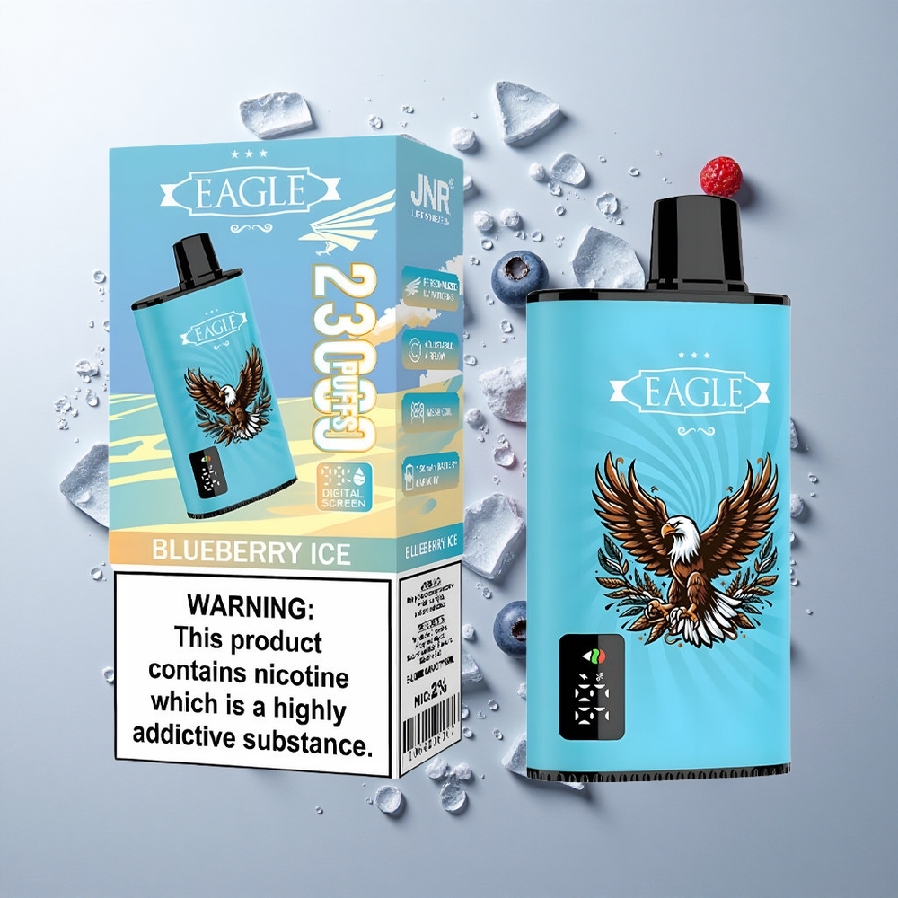 Arándano Azul Helado JNR EAGLE Smart 23000 Caladas Pantalla Digital y Bobina Mesh 1.0ohm