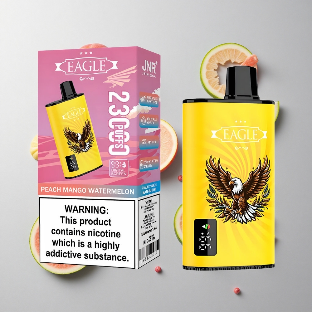 Melocotón Mango Sandía JNR EAGLE Smart 23000 Caladas Pantalla Digital Bobina Mesh 1.0ohm