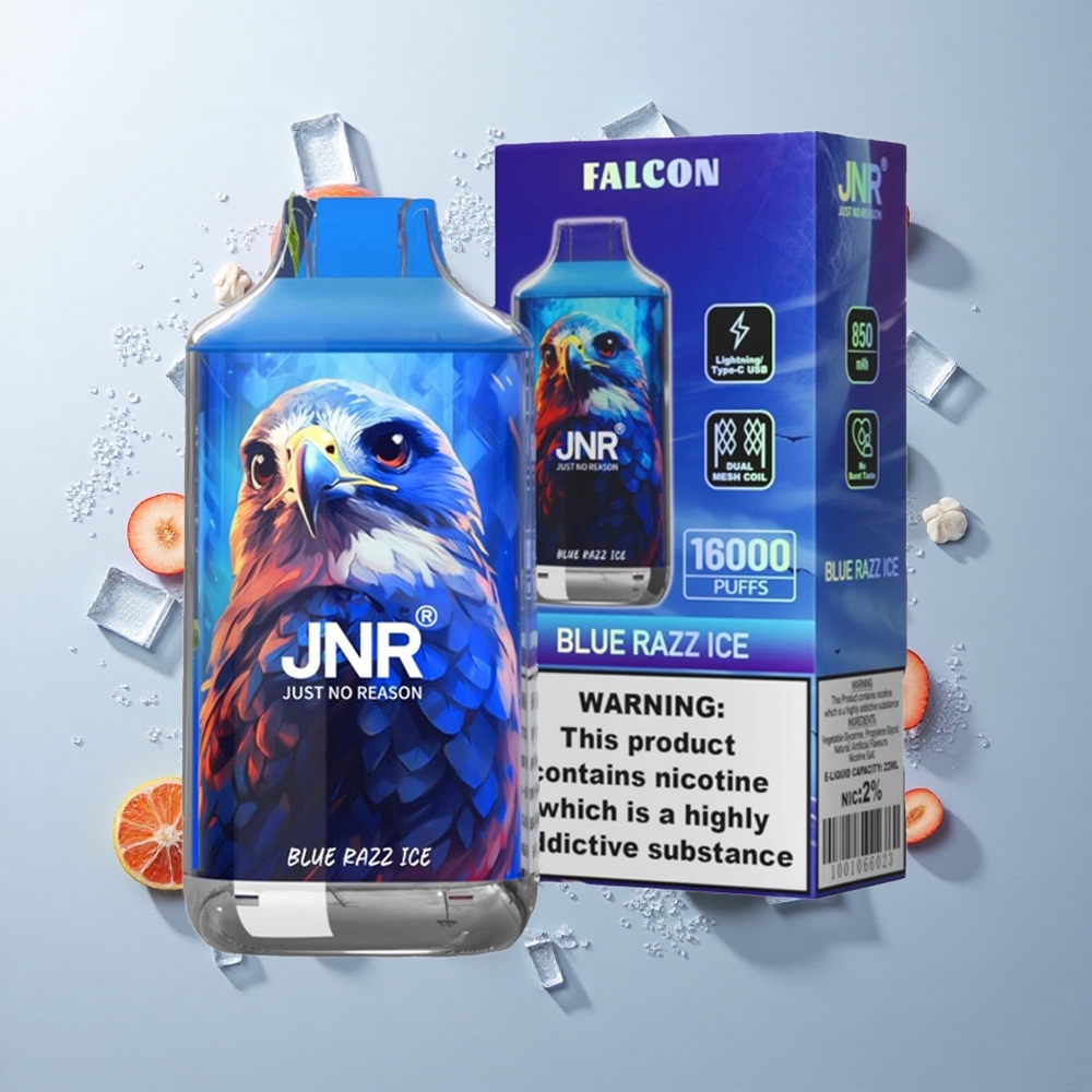 Arándano Azul Hielo JNR Falcon 16000 Caladas 22ml Dual Malla