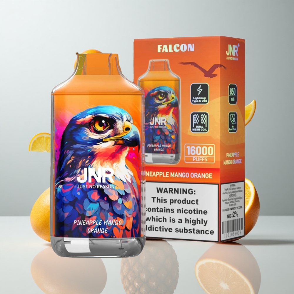Piña Mango Naranja JNR Falcon 16000 Caladas Dual Malla y 22ml