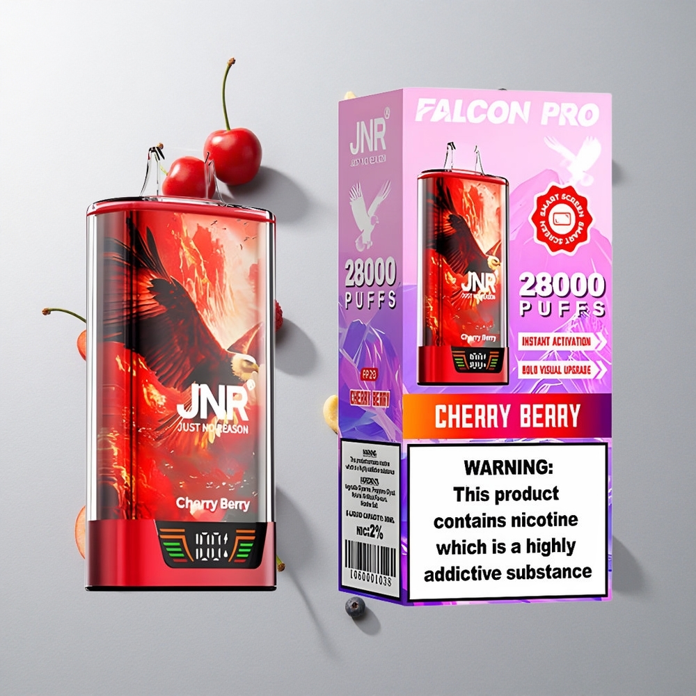 Cereza-Baya JNR Falcon Pro 28000 Caladas 30ml Capacidad Precargada