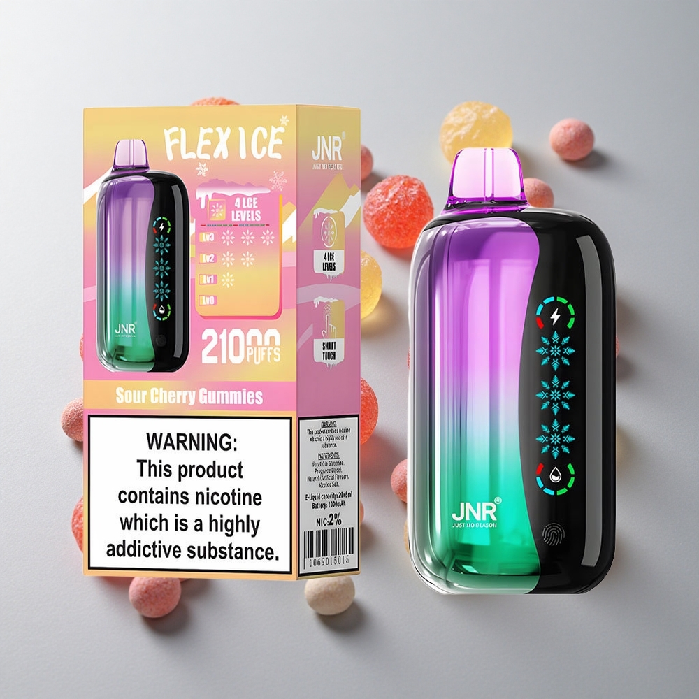 Cerezas Ácidas Gomitas JNR Flex Ice 21000 Caladas Pantalla Táctil