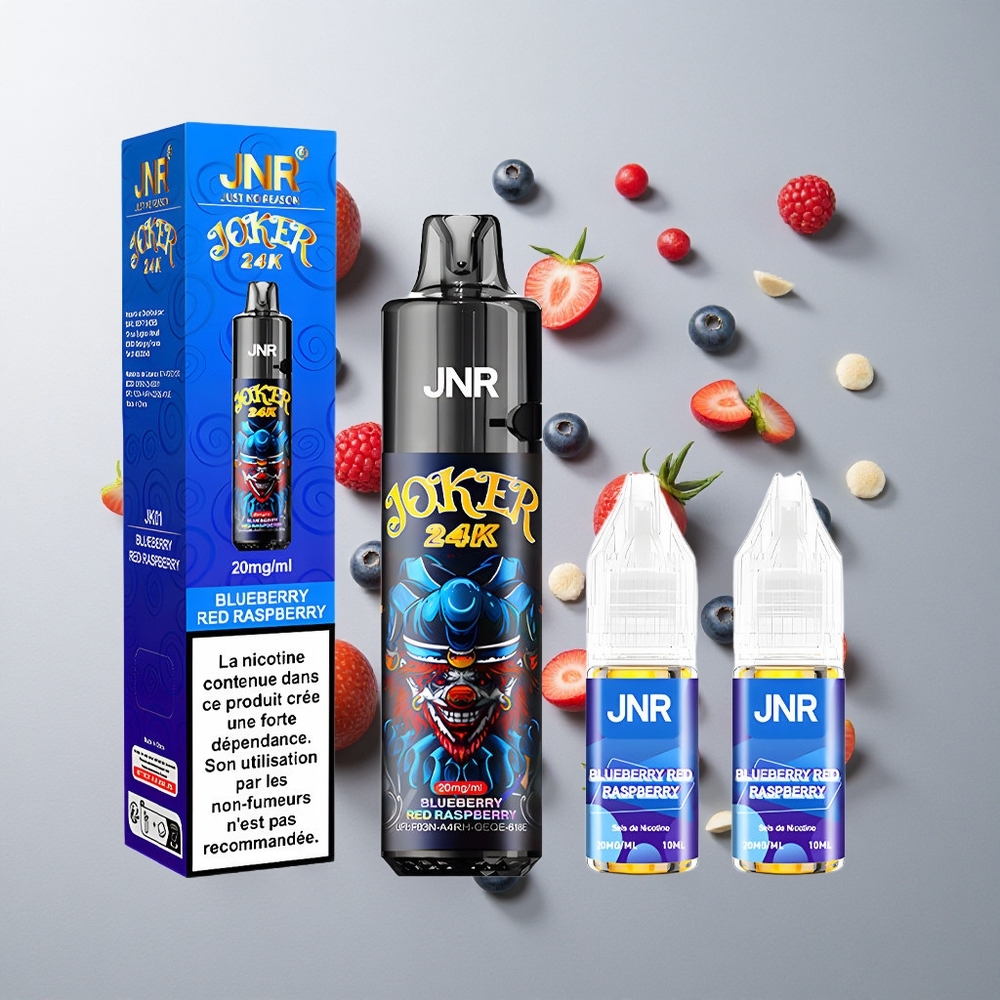 Arándano Frambuesa Roja JNR Joker 24000 Caladas 2% Nicotina Recargable