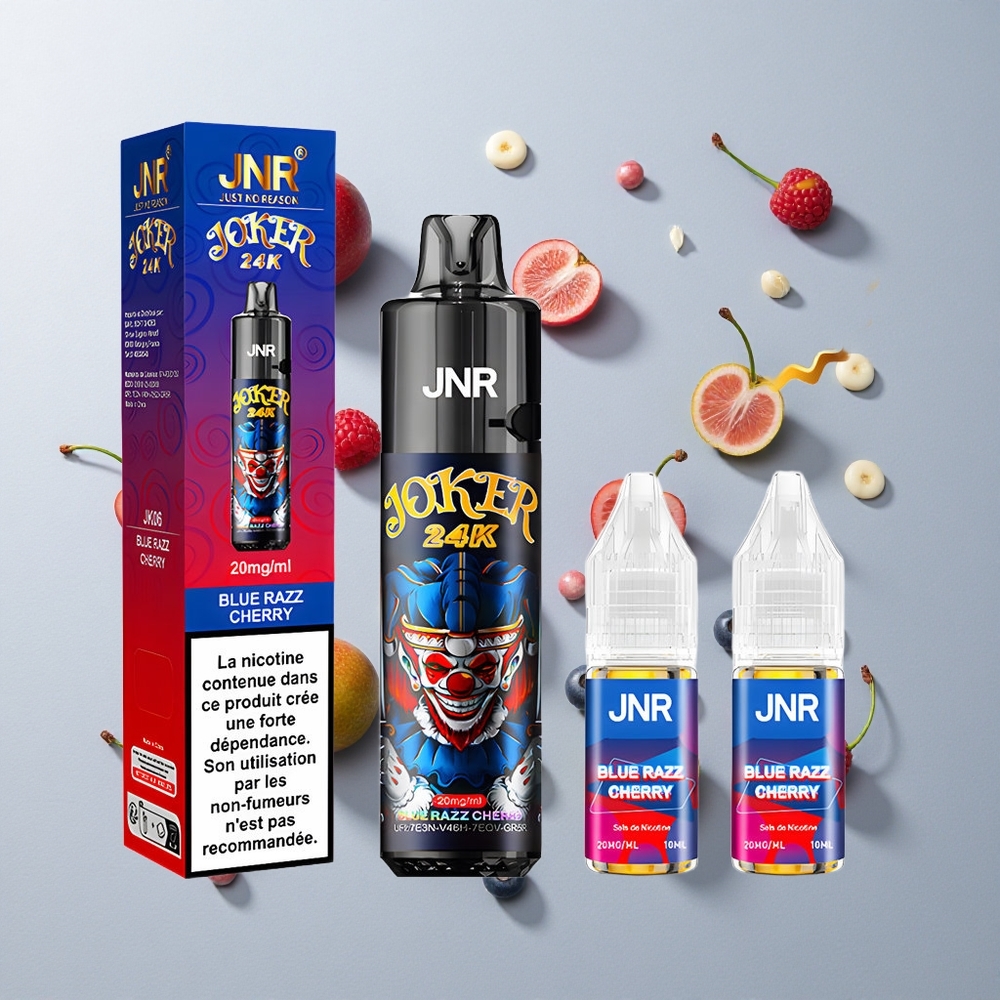 Frambuesa Azul Cereza JNR Joker 24000 Caladas Recargable 2+10ml