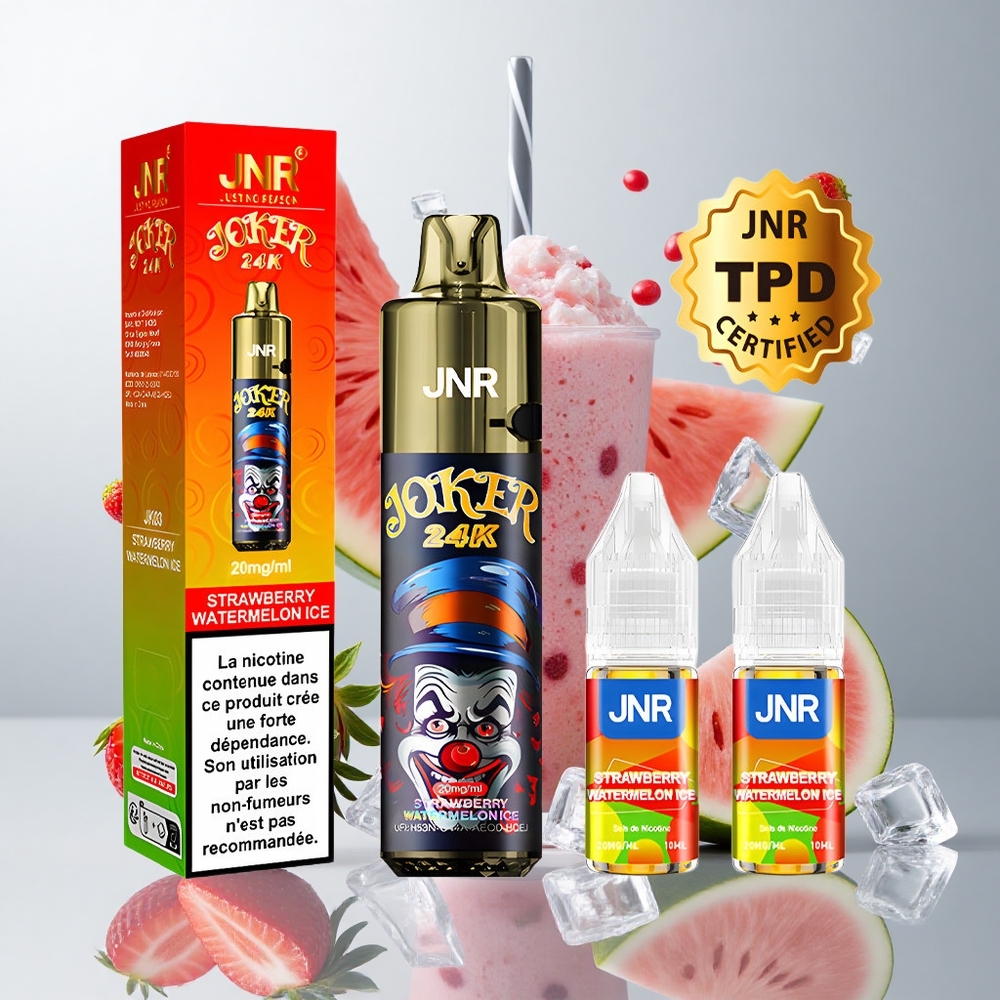 Fresa Sandía Hielo JNR Joker 24K Caladas 2% Nicotina 24000 Caladas Recargable