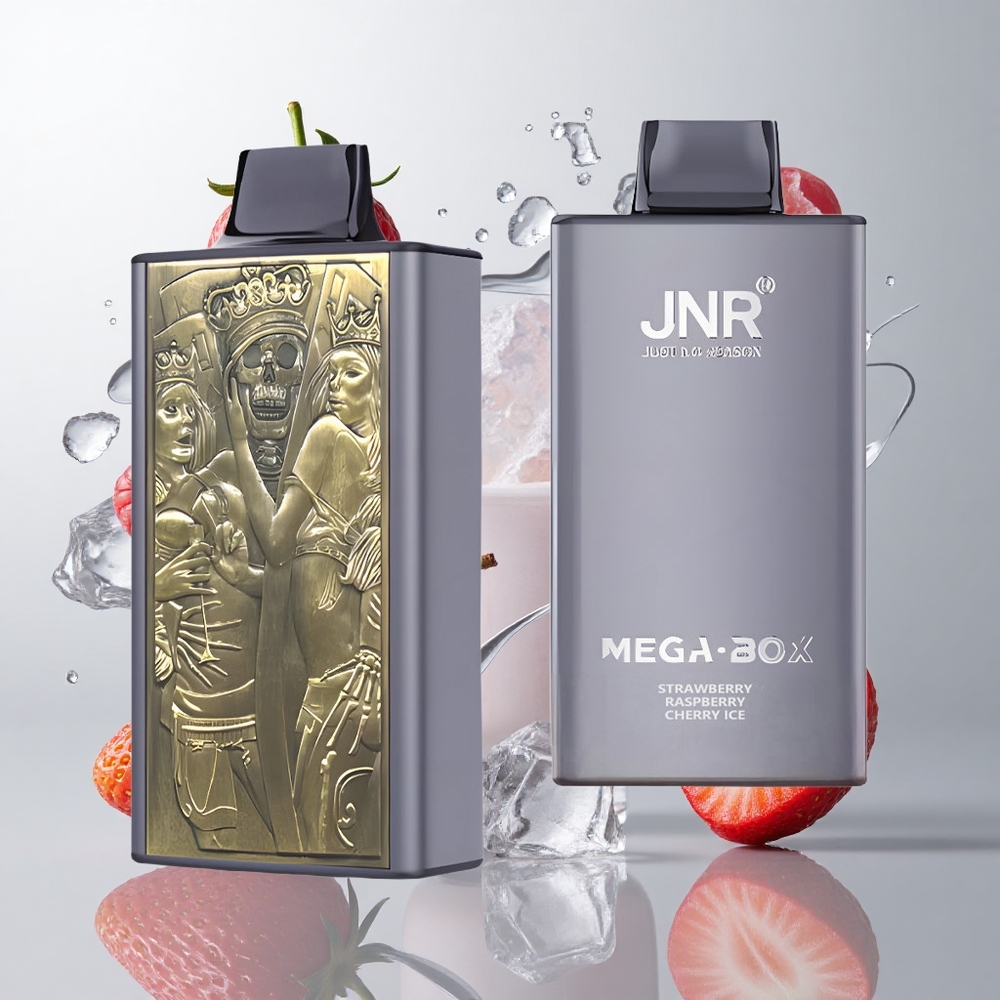 Fresa Frambuesa Cereza Hielo JNR Mega Box 25000 Caladas 30ml Capacidad de E-líquido