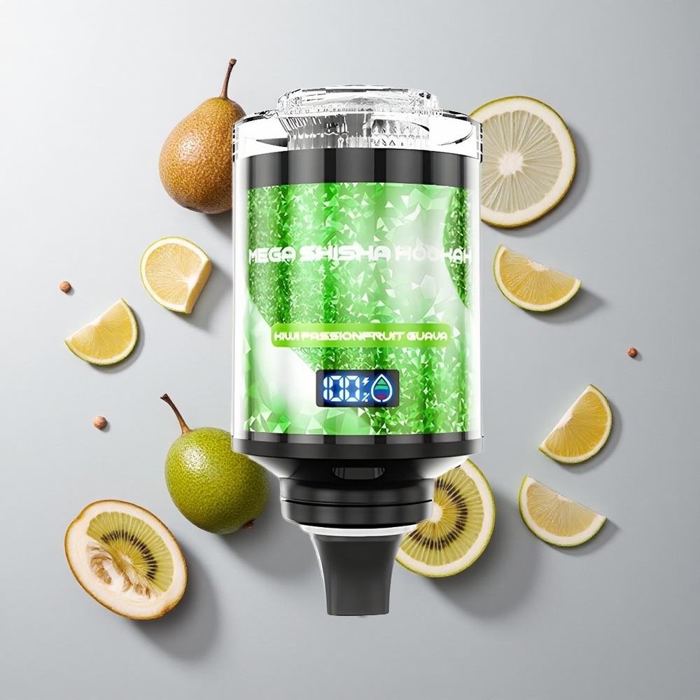 Kiwi Maracuyá Guayaba JNR Mega Shisha Hookah 100K Pantalla Inteligente 2200mAh