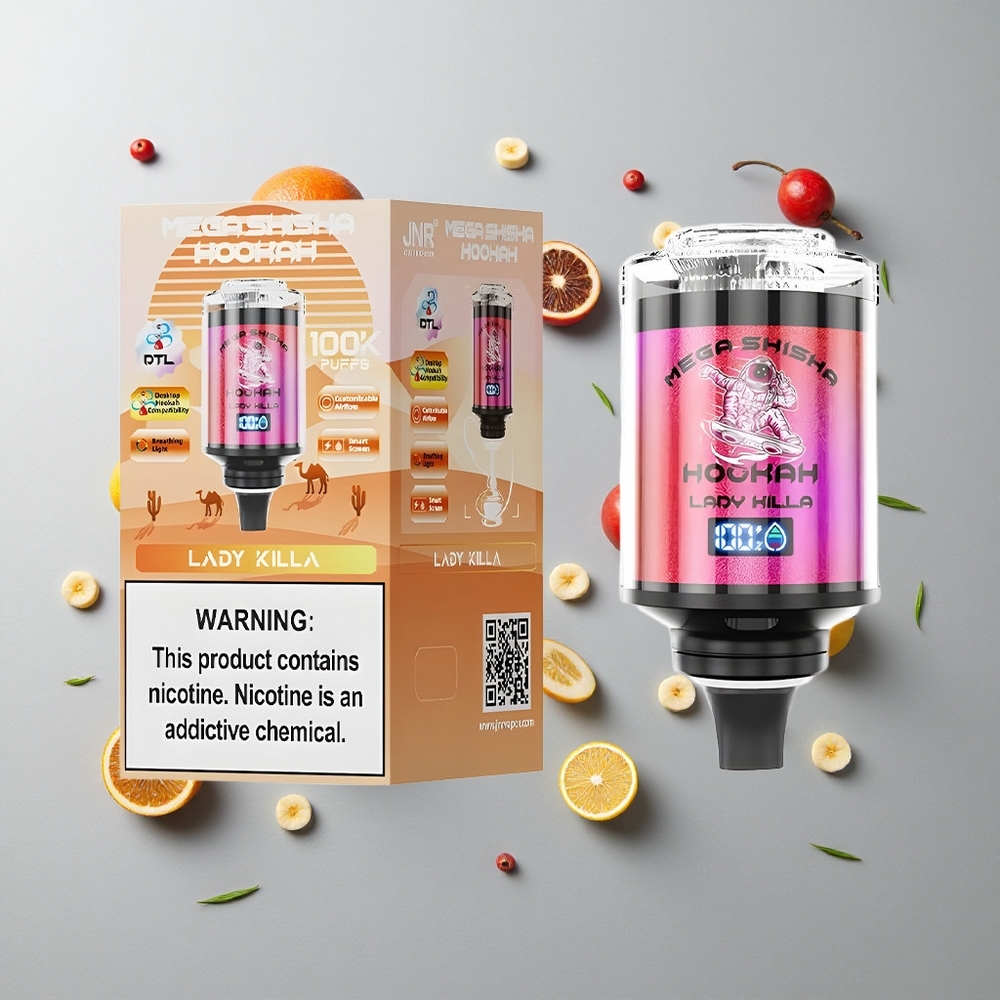 Lady Killa JNR Mega Shisha Hookah 100K Compatibilidad de Escritorio Pantalla Inteligente Interactiva