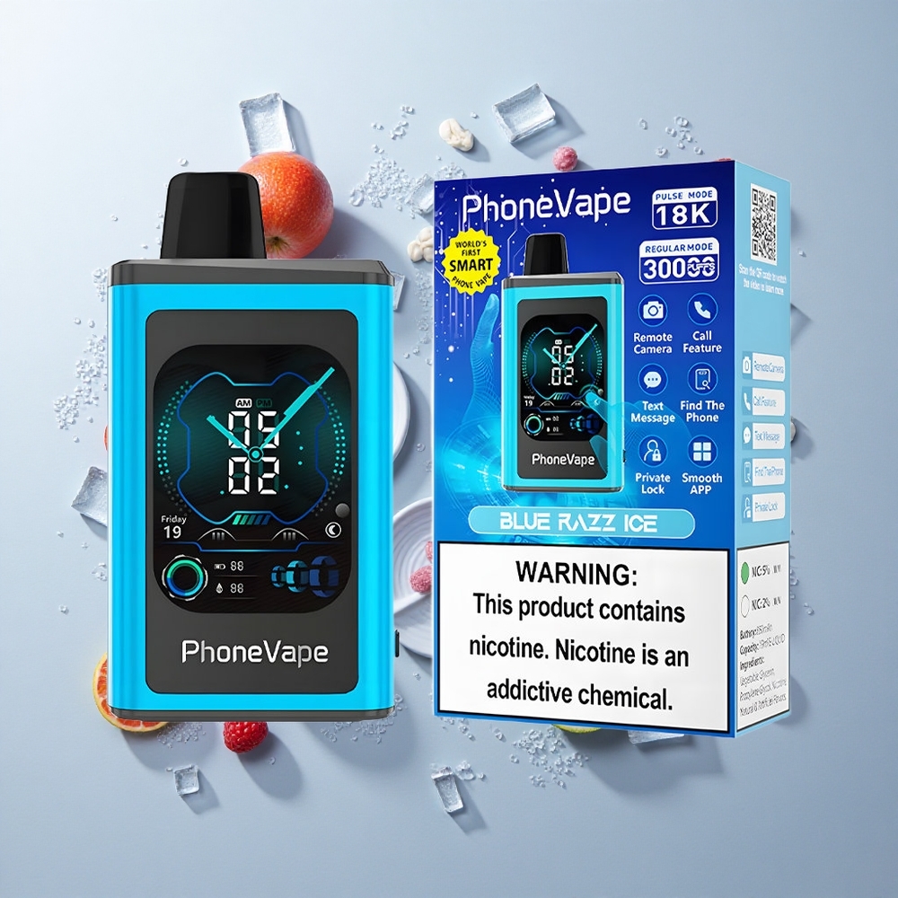 Arándano Azul Helado JNR PhoneVape 30000 Caladas Pantalla Completa Batería Recargable