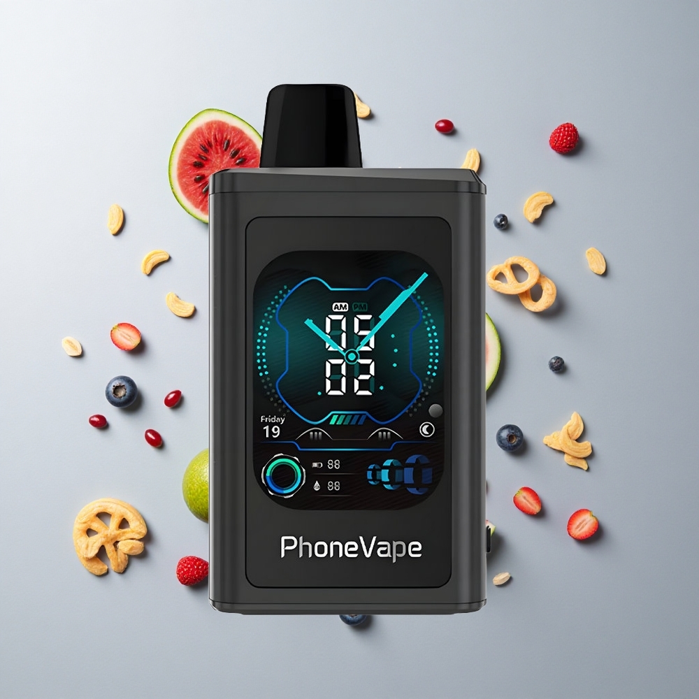 Arándano Sandía JNR PhoneVape 30000 Caladas Batería Recargable Pantalla Completa