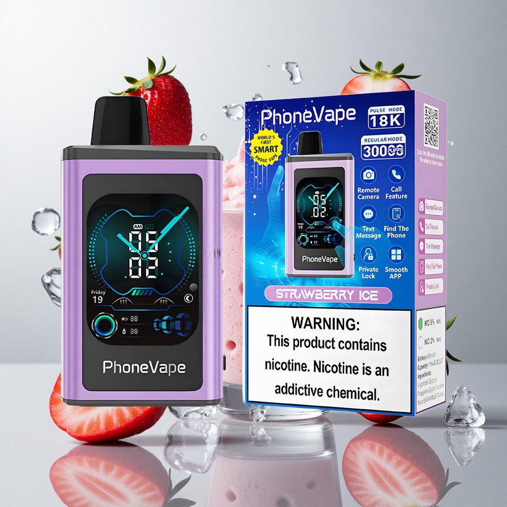 Fresa Helada JNR PhoneVape 30000 caladas Batería Recargable Pantalla Completa