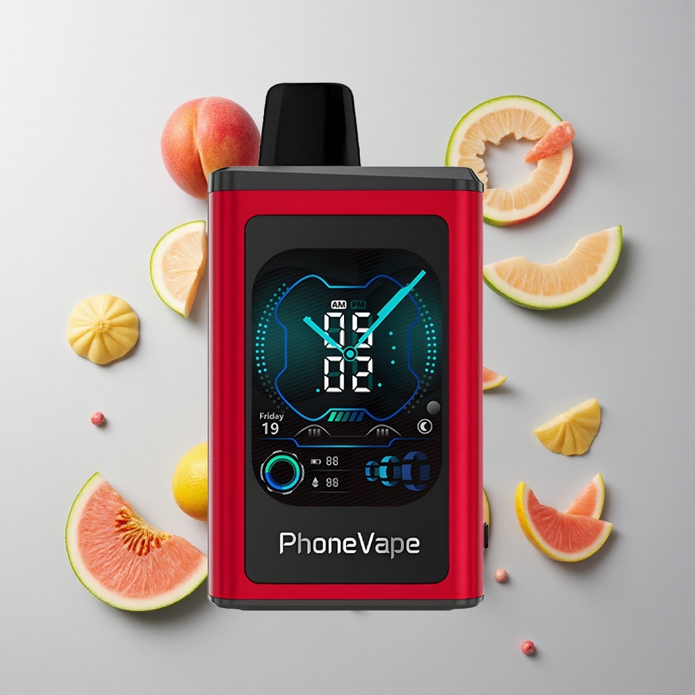 Melocotón Mango Sandía JNR PhoneVape 30000 Caladas Batería Recargable Pantalla Completa