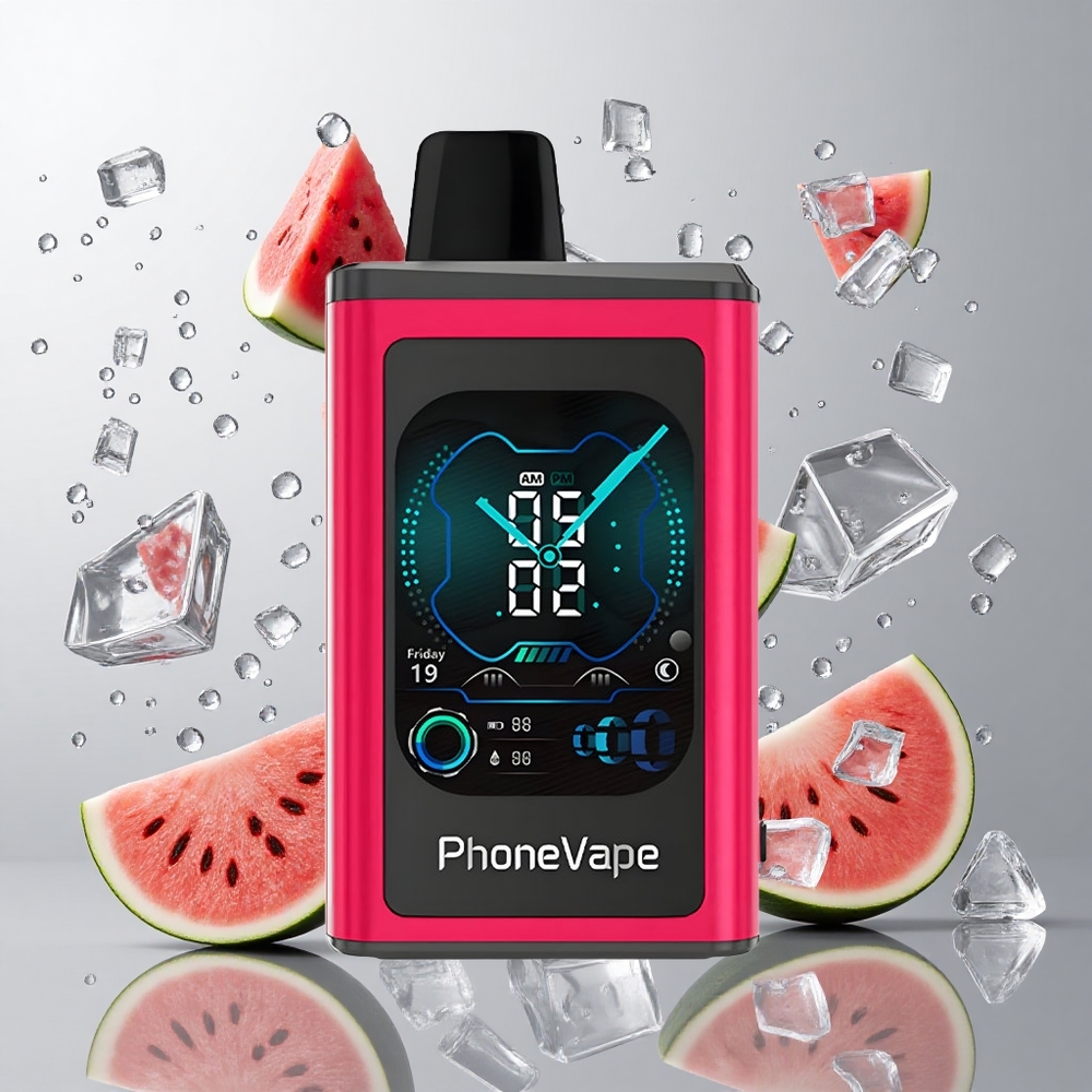 Sabor Sandía Helada JNR PhoneVape 30000 caladas Batería Recargable Pantalla Completa