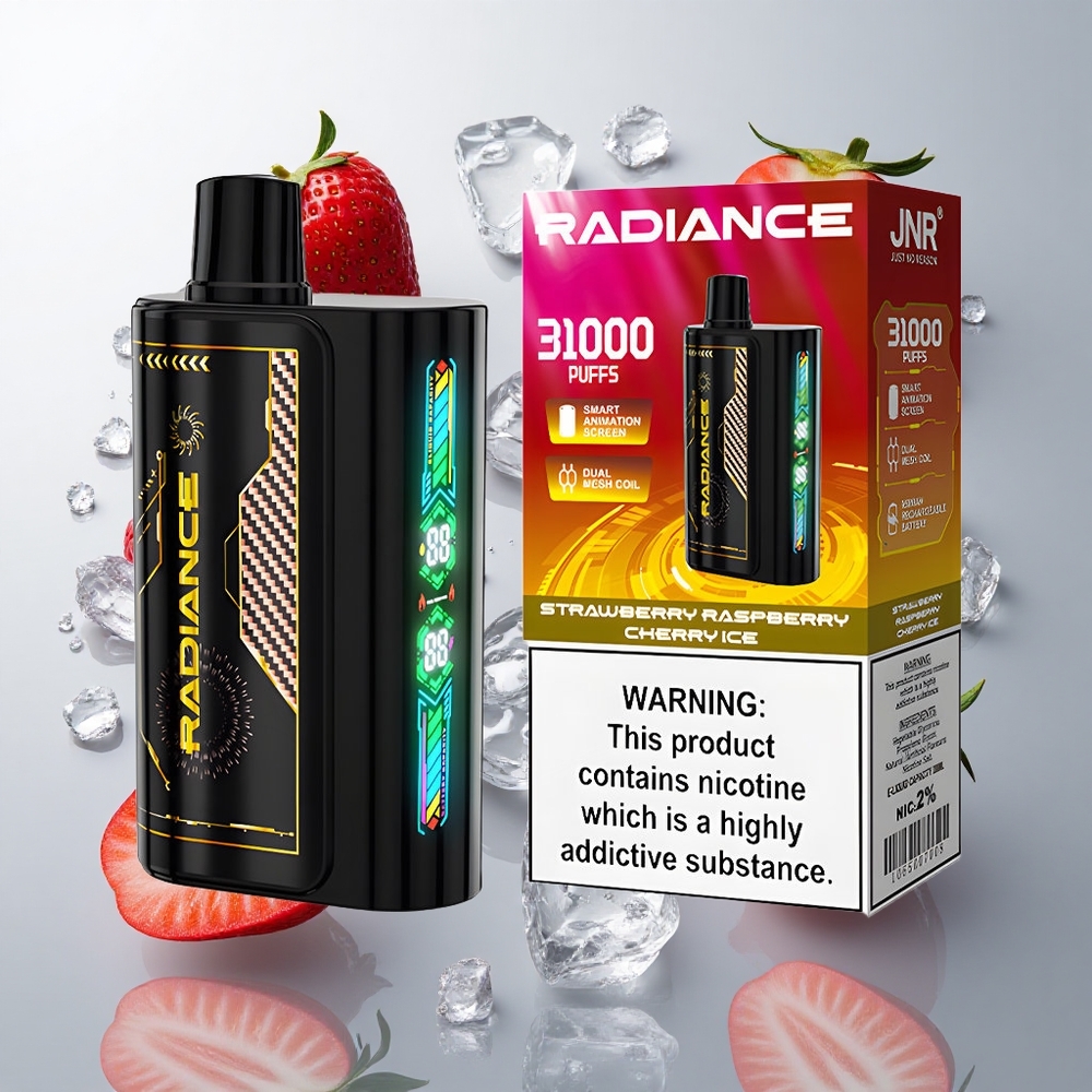 Fresa Frambuesa Cereza Hielo JNR Radiance 31000 Caladas Pantalla Animación Inteligente
