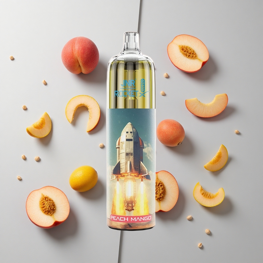 Melocotón Mango JNR Rocket-X 12400 Caladas con Batería 850mAh y Carga Rápida Tipo-C