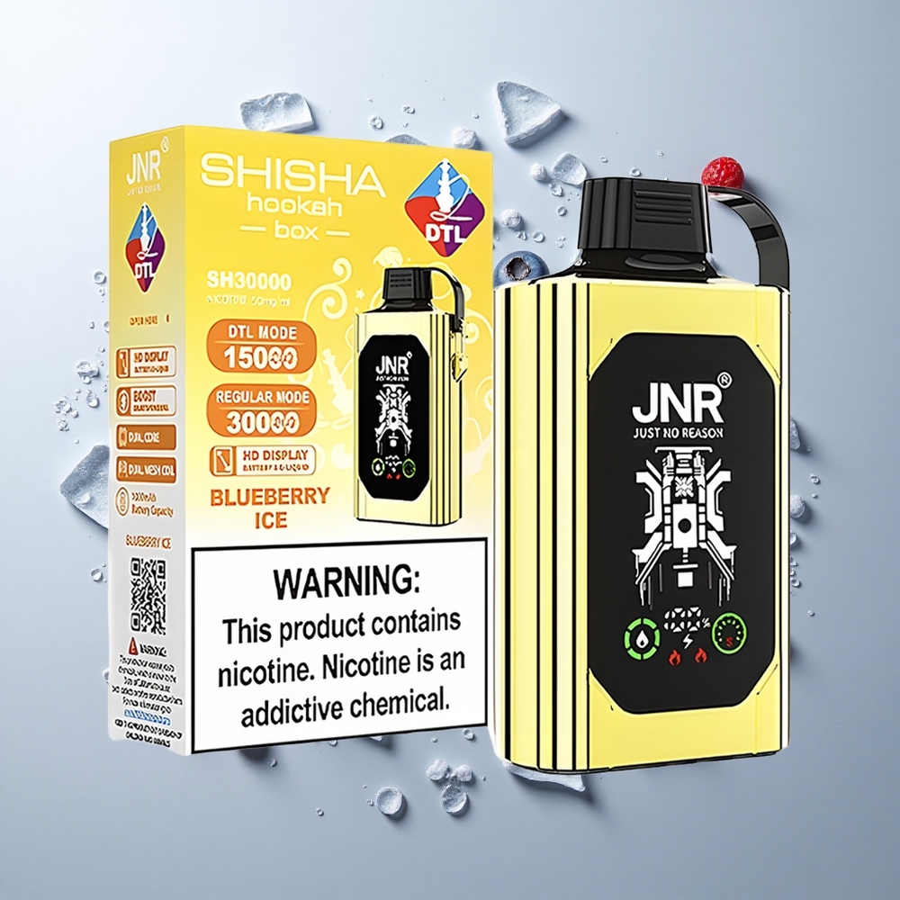 Arándano Helado JNR Shisha Hookah Box 20500 Caladas Pantalla HD Doble Malla