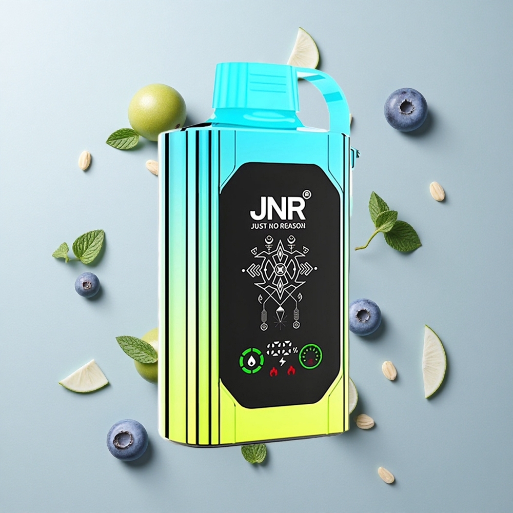 Menta Arándano JNR Shisha Hookah Box 20500 Caladas Pantalla HD Carga Rápida Tipo-C
