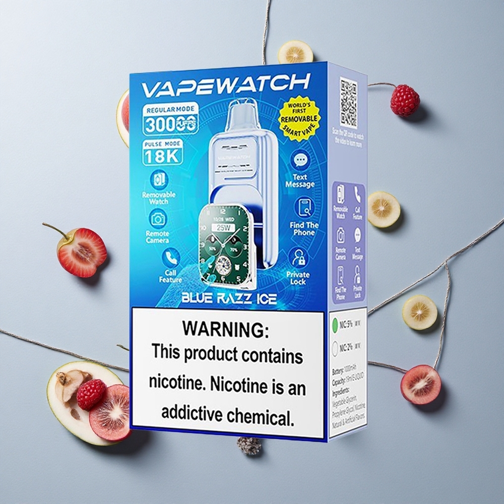 Arándano Azul Hielo JNR Vape Watch 30000 Caladas 19mL Dual Malla