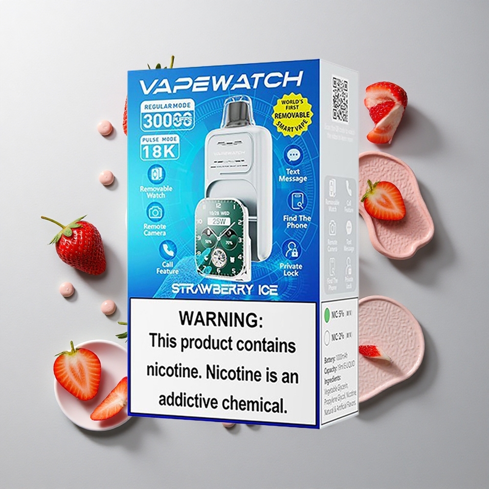 Fresa Hielo JNR Vape Watch 30000 Caladas 19mL 5% Nicotina