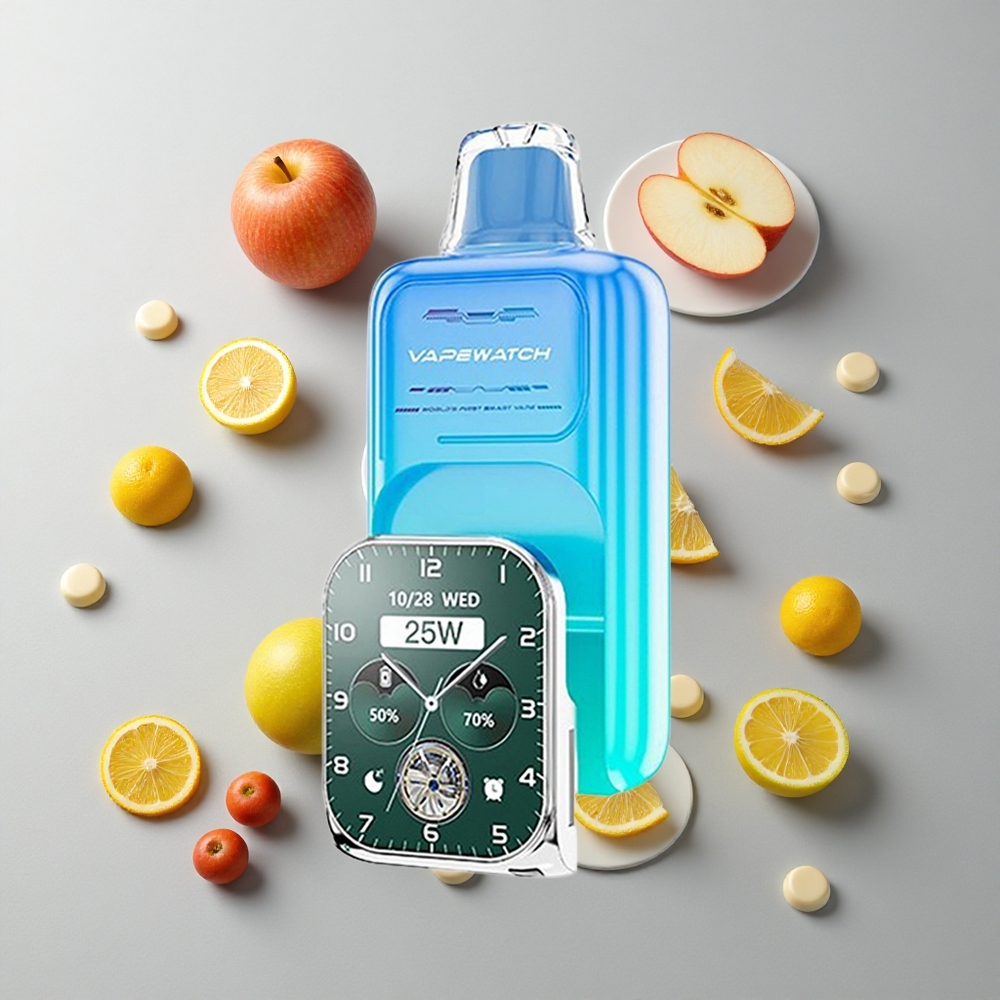 Manzana Ácida Helada JNR Vape Watch 30000 Caladas Capacidad de Batería 1000mAh Tipo-C Carga Rápida