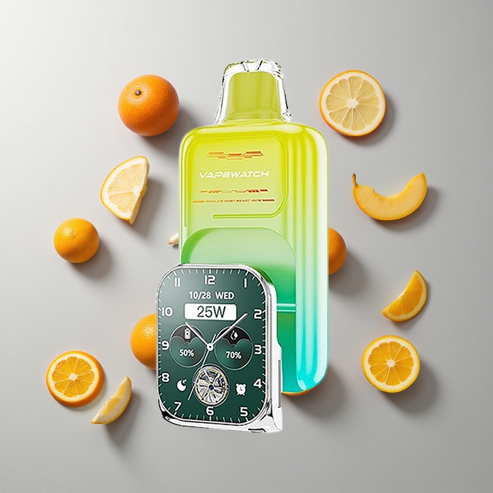 Naranja Mango JNR Vape Watch 30000 Caladas 19mL Dual Malla