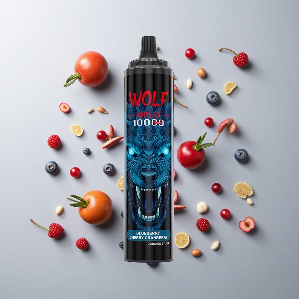 Arándano Cereza Azul JNR Wolf Niplo 10000 Caladas 20ml 0% 2% 5% Nicotina