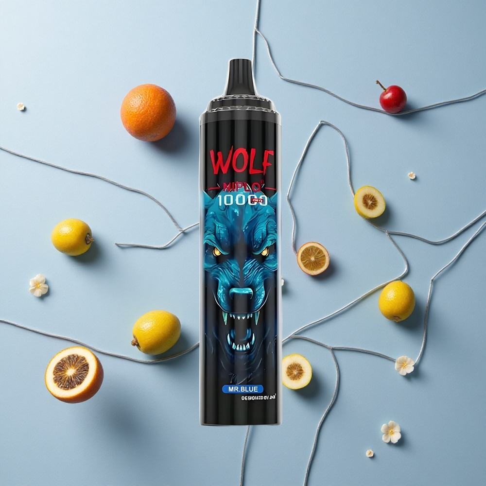 Azul Señor JNR Wolf Niplo 10000 Caladas con 20ml de Líquido y Carga Rápida Type-C